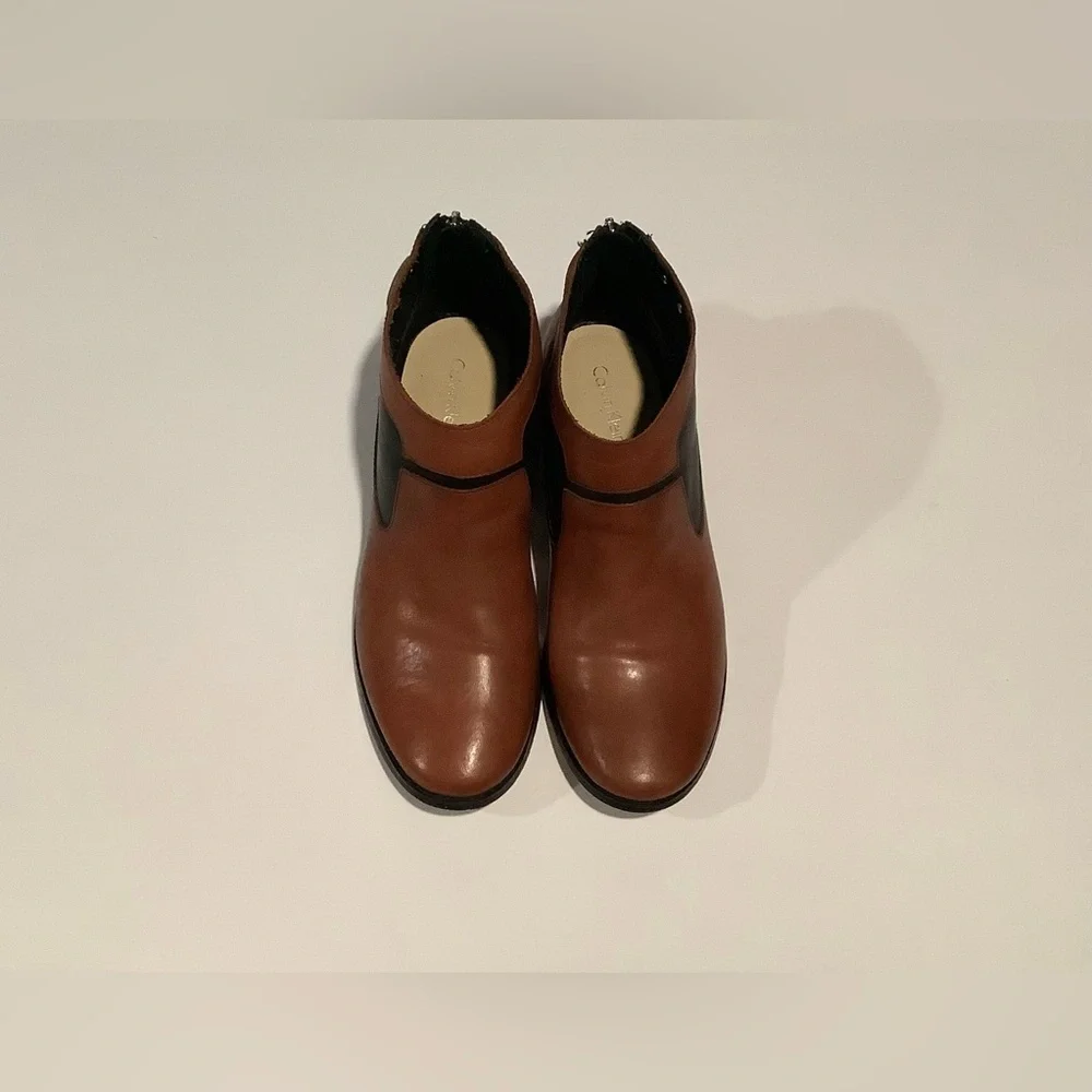 Calvin Klein Tan and Black Chelsea Boots